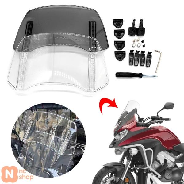 【並行輸入品】 2023年 VFR800X VFR1200X バイク ウィンドシールド延長スポイラー ウィンドスクリーン エアデフレクター ホンダ VFR 800 1200 X 2011-2022年