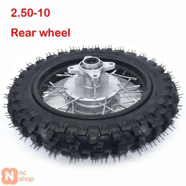 並行輸入品】リア10インチブラックホイール 2.50-10タイヤ 28スポーク