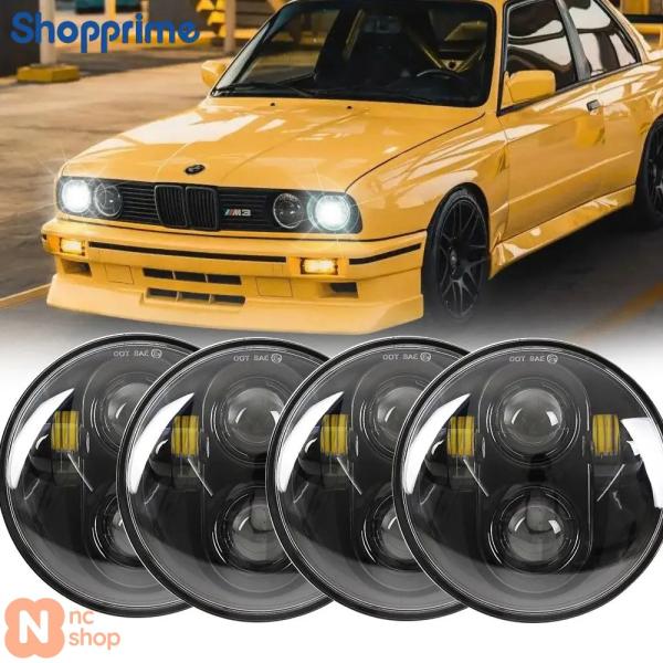【並行輸入品】セット 5-3/4 5.75インチ LEDヘッドライト DRLウィンカー BMW 325I 528I 535I 735I E30 M3