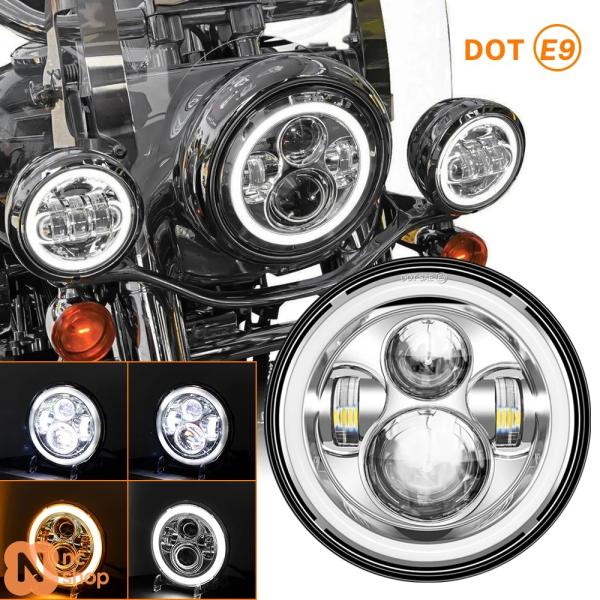 並行輸入品】7インチ クラシックバイクヘッドライト DOT認定 LEDライト