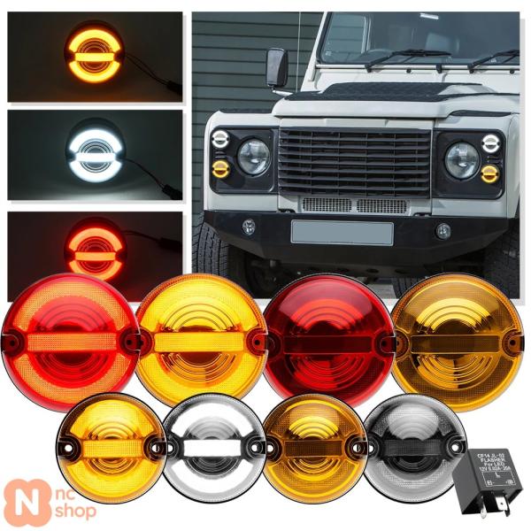 並行輸入品】 LED 73MM 95MM ランドローバー ディフェンダー 90 110