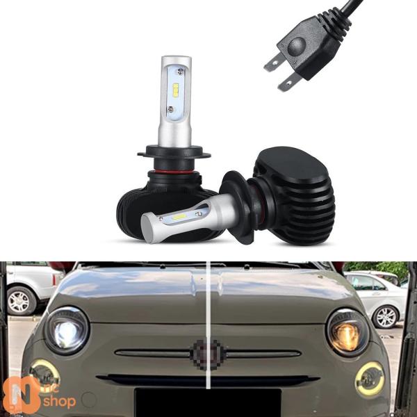 【並行輸入品】 2X CANBUS 6000K ホワイト 8000LM H7 LED ライト LED チップ ヘッドライト フィアット 500 フィアット 50