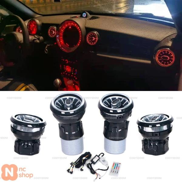 並行輸入品】 車 4PCS LED フロントダッシュボード AC エアコン 