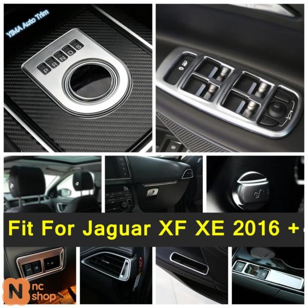 【並行輸入品】 マット ジャガー XF XE 2016 - 2019 カーアクセサリー ギアシフトディスプレイ/ウィンドウリフトボタン/ハンドブレーキ/EPB 