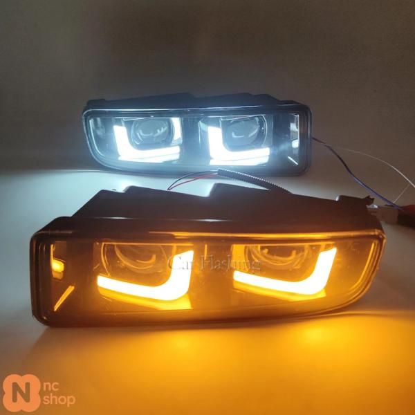 【並行輸入品】 レクサス LX470 1998-2007年式用 車 DRL LED ウィンカー デイタイムランニングライト デイライト フロントバンパー フォグ