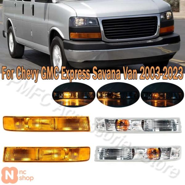 【並行輸入品】 1ペア 車フロントバンパー用フォグランプ ウィンカーランプ ランプ シボレーエクスプレス GMCサバナバン 2003-2014/2023 GM2