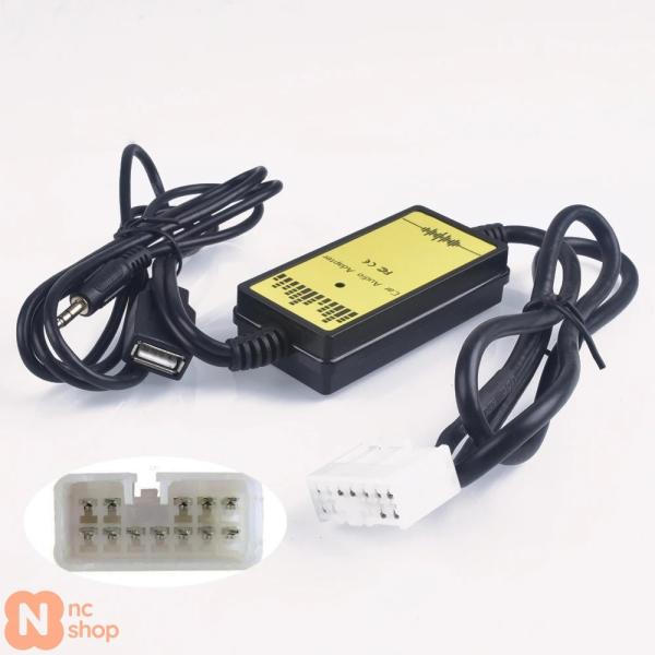【並行輸入品】 カーCDアダプター MP3オーディオインターフェース AUX USB CDチェンジャー（5+7）PIN トヨタ カムリ カローラ RAV4 ヤリ