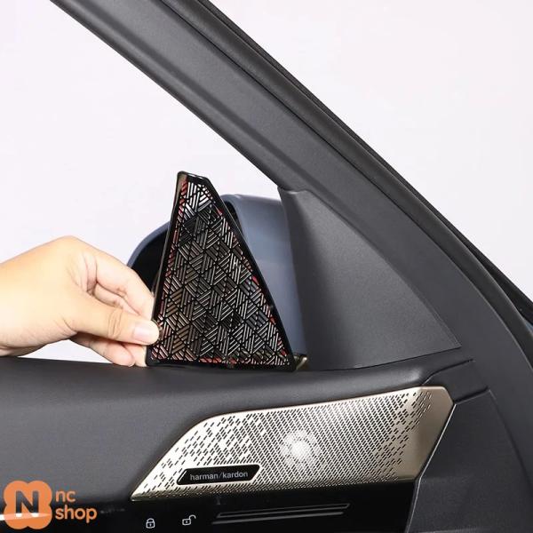 【並行輸入品】 BMW 5 シリーズ G60 2024 2025用 ステンレススチール シルバー/ブラック カー A ピラー オーディオ スピーカー カバー ト
