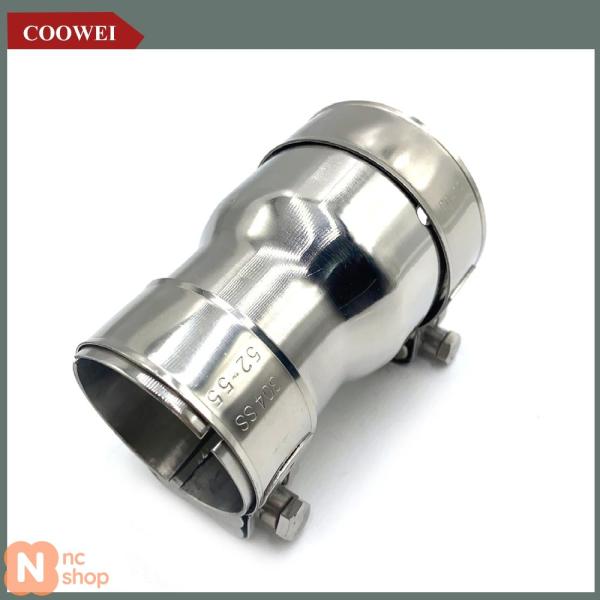 【並行輸入品】 1* マフラー 304ステンレス パイプ ストレートアダプター レデューサーサイズ 汎用マフラースリーブ クランプ付き