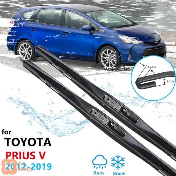 トヨタ プリウス V Α ダイハツ メビウス 2012〜2019 ZVW40 フロントガラス ワイパーブレード カーアクセサリー 2013 2014 2015