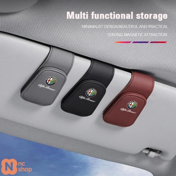 【並行輸入品】 車内用メガネクリップ サンシェード ストレージブラケット 自動車アクセサリー アルファロメオ ジュリエッタ ミト 159 ジュリア ステルヴィオ
