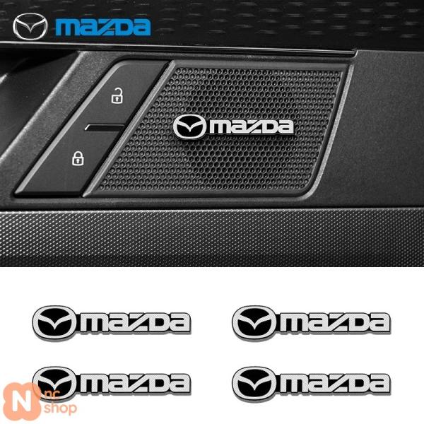 【並行輸入品】 カーオーディオ スピーカー ステレオ エムブレム 3D メタル ステッカー マツダ 2 3 6 5 アテンザ CX3 CX5 MX5 CX7 ア