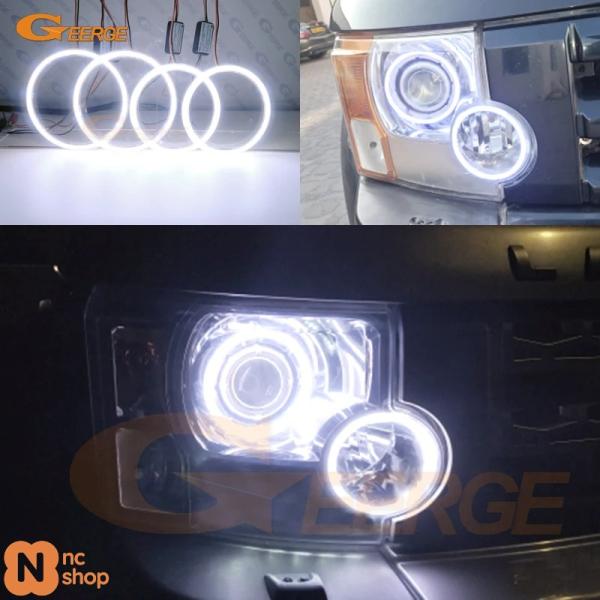 【並行輸入品】 ランドローバー ディスカバリー 3 LR3 MK3 2004 - 2009用 ゼノンヘッドライト デイライト リフィット 超明COB LEDエン