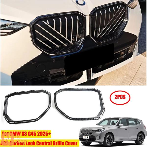 【並行輸入品】 BMW X3 G45 2025年以降用ABSカーフロント中央グリルカバーフレームトリムカーアクセサリー