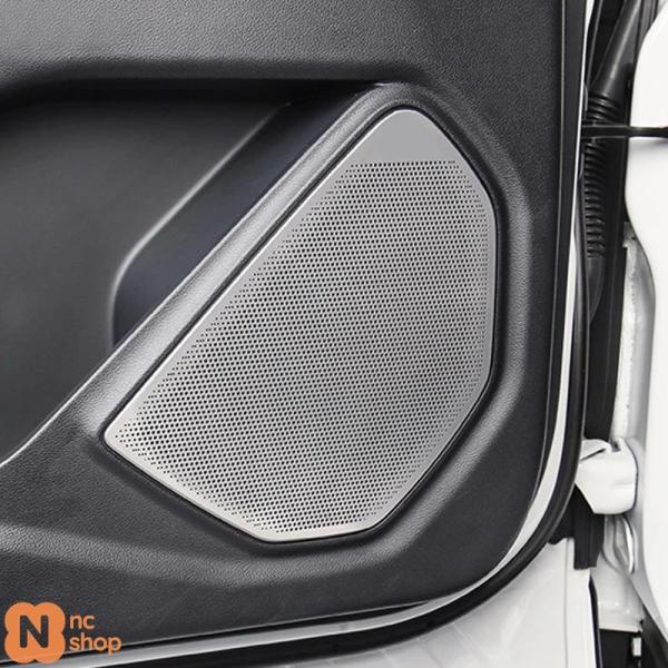 【並行輸入品】 フォード エクスプローラー 2020-2023年 ドアオーディオスピーカーカバー スピーカーパッド トリムフレーム ステッカー スステンレス