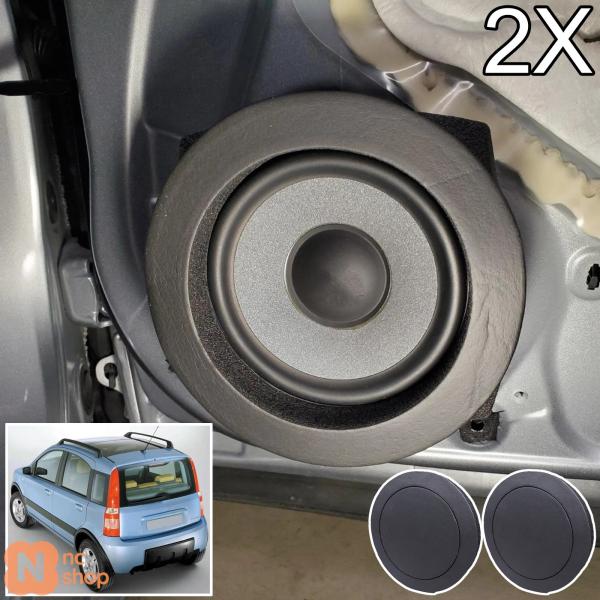 【並行輸入品】2X スピーカーリング ロー音ドアトリム サウンドオーディオ遮音 6.5インチ フィアットパンダ 169 MK3 38322