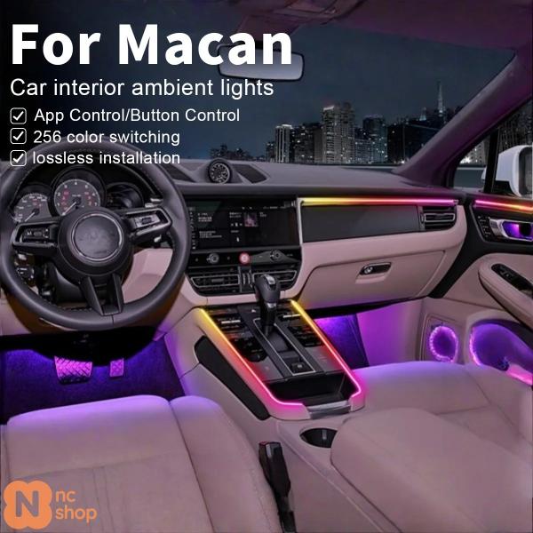 【並行輸入品】ポルシェ マカン 車内用アクリル車内アンビエントライト RGB 隠しアクリルストリップ装飾ムードアクセサリー