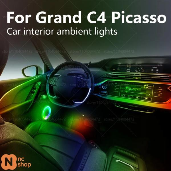 【並行輸入品】シトロエン グランド C4 ピカソ 車内用アクリルカーアンビエントライト RGB 隠しアクリルストリップ装飾アクセサリー