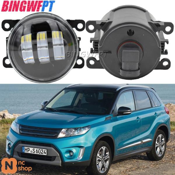 【並行輸入品】カースタイリングフロントフォグランプスズキビターラLYエスクード2015-20 9ピースLEDフォグランプH11 DRL 12V