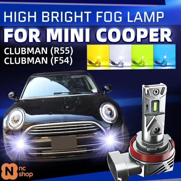 【並行輸入品】LED フロントフォグランプ電球デュアルカラースイッチバック白黄色ミニクーパークラブマン R55 F54 2007-2015-アップ