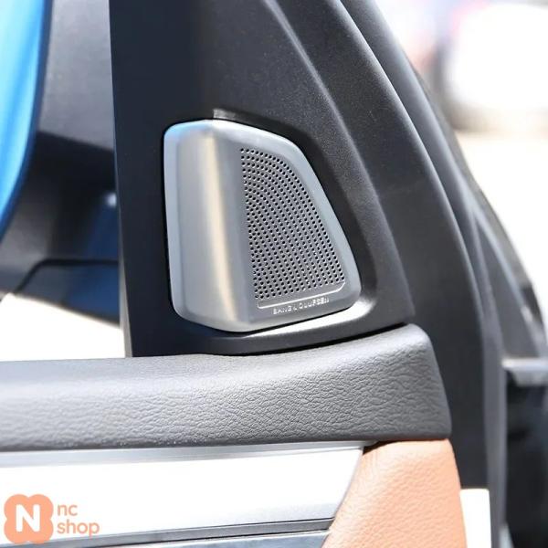【並行輸入品】BMW X5 F15 2014-2018 スステンレス カーオーディオスピーカートゥイーターカバートリムステッカー インテリアカーアクセサリー