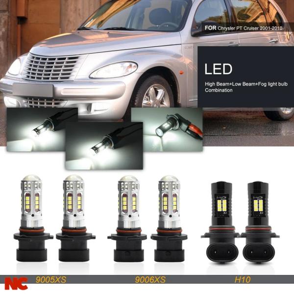 【並行輸入品】クライスラー PT クルーザー 2001-2010 バンパー 9005XS 9006XS LED ハイ/ロービーム ヘッドライト ドライビングフォ