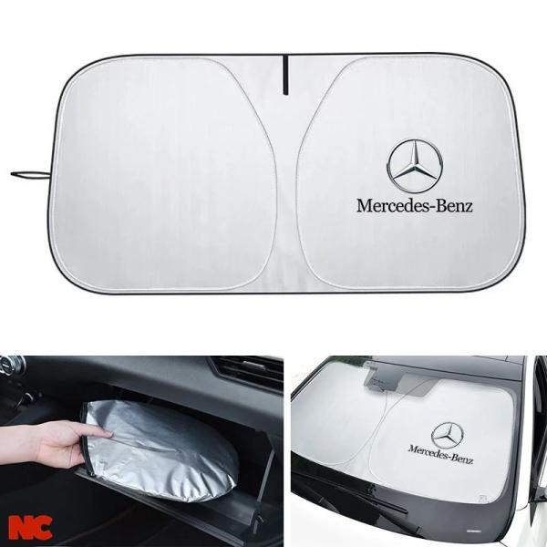 【並行輸入品】メルセデス ベンツ AMG W206 W204 W205 W212 W213 W221 W222 W223 専 カーフロントガラスサンシェードカバー サンバイザー UVプロテクター