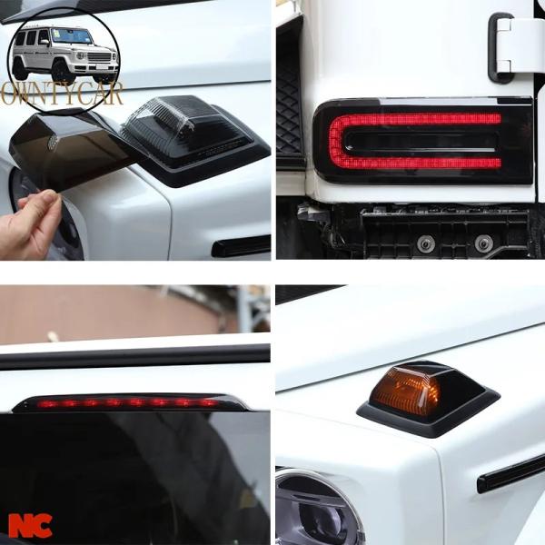 【並行輸入品】メルセデス ベンツ Gクラス W464 2019-2025年式 テールライトカバー ブレーキライト フォグランプカバー 装飾アクセサリー