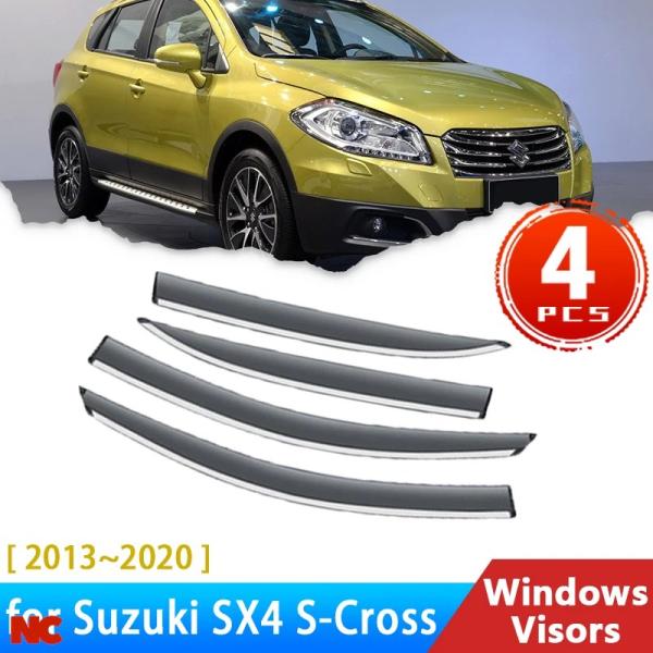 並行輸入品 スズキ SX4 S-CROSS GL JY 2014〜2021 2015 アクセサリー カーウィンドウバイザー レインアイブロウガード ウィンド