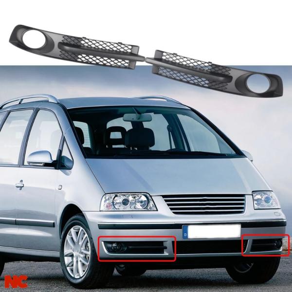 並行輸入品 フォルクスワーゲン シャラン 2000-2010 車 ブラック フォグランプ穴カバー 7M3853683A 7M3853684A