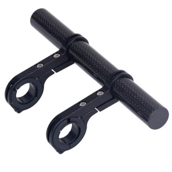 エクステンダーバー 拡張バー ハンドル 延長バー ライトマウント用バー カーボン柄 自転車用アクセサリ(03)