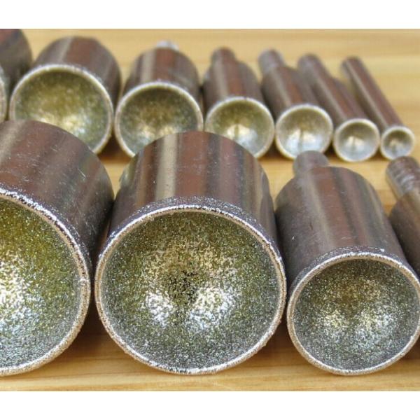 ダイヤモンドビット 凹玉ヤスリ 球形の研磨に(内径約8mm)一個の価格です
