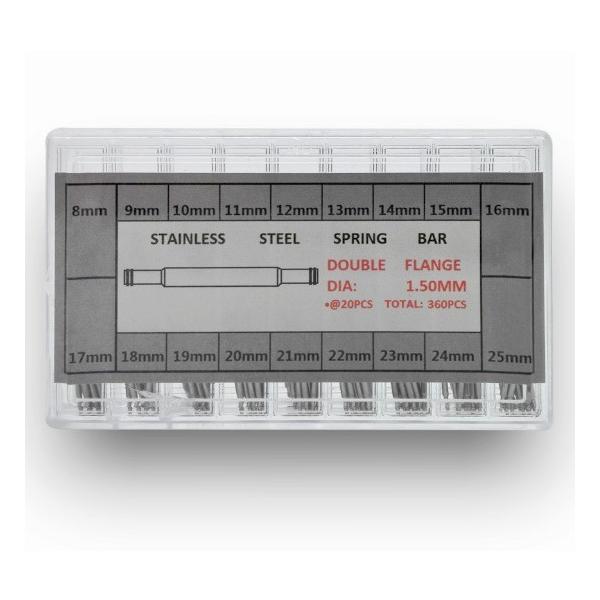 腕時計ベルト バンド用ばね棒セット バネ棒セット(8mm-25mm)各20＋バネ棒はずし2本