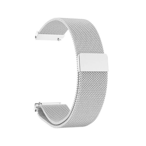 腕時計 交換バンド ベルト ステンレス メッシュ 14mm 16mm 18mm 20mm 22mm マグネットバンド シルバー バネ棒2本＋工具付(M05)