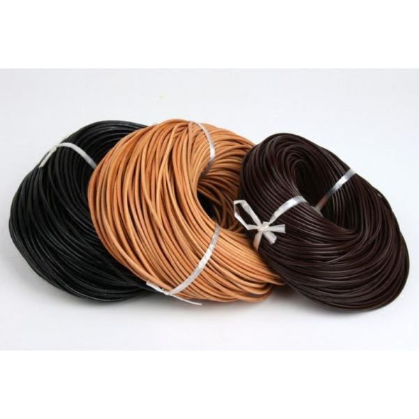 本革 リアルレザー 丸紐 3mm×2m ネックレス、手芸品に