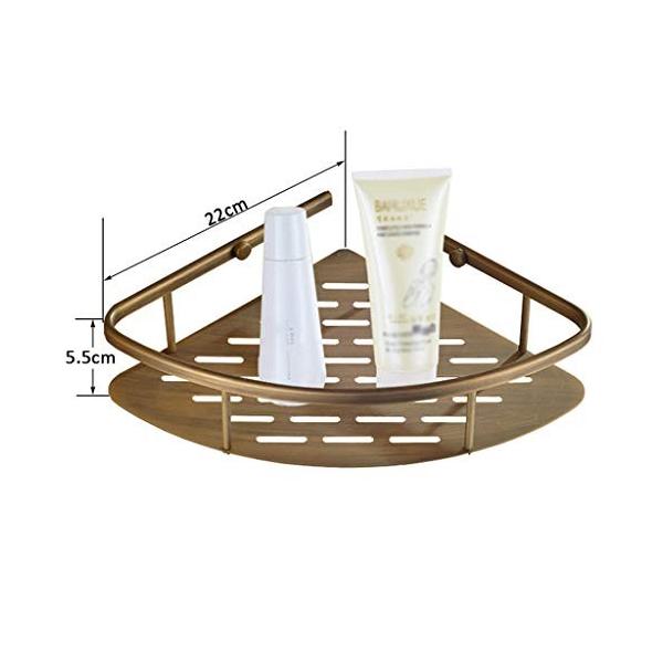 売り切り御免 上質で快適即出荷 浴室用具レトロ浴室棚バスケットコーナースタンドシャワーオーガナイザー壁掛けシャンプー収納ラック銅 シャワーラック