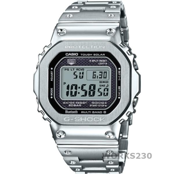 2年保証 GMW-B5000D-1 CASIO G-SHOCK カシオ Gショック フルメタル スマーフォンリンク ソーラー充電 Bluetooth 電波時計 シルバー 日本製 タフソーラー JAPAN