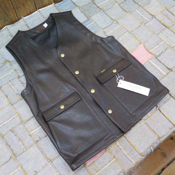 トロフィークロージング】 ステアハイド レザーベスト TROPHY CLOTHING