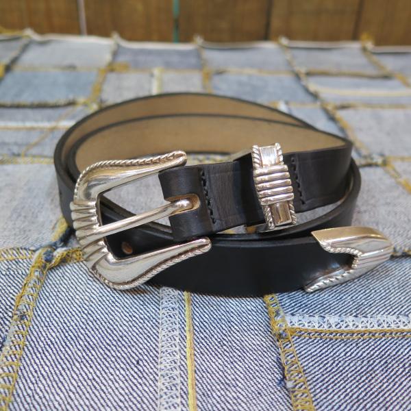 フラットヘッド】 3ピース ウエスタンベルト クロムエクセルレザー