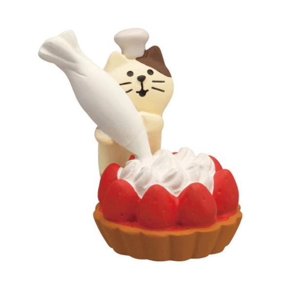 コンコンブル concombre デコレ 猫雑貨 プレゼント いちごタルト子猫 かわいい