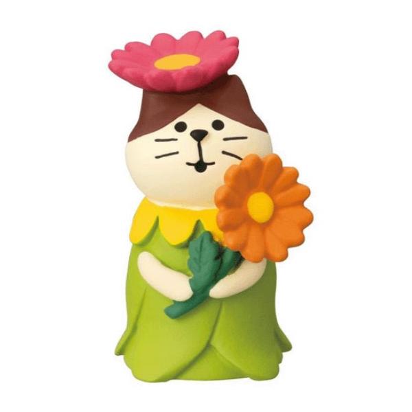 コンコンブル concombre デコレ 猫雑貨 プレゼント フラワーにゃんこ ガーベラ かわいい