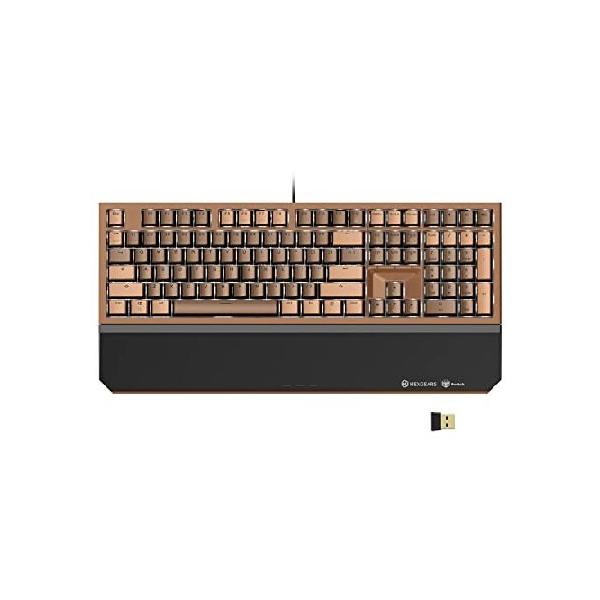 Hexgears X5 Mechanical Gaming Keyboard 108 Keys, Kailh Box Rose Red Switch Wired/Wireless 2.4G Dual Mode with White LED Backlit and Ergonomic 並行輸入 Hexgears X5 Mechanical Gaming Keyboard 108 Keys, Kailh Box Rose Red Switch Wired/Wireless 2.4G Dual Mode with White LED Backlit and Ergonomic 並行輸入