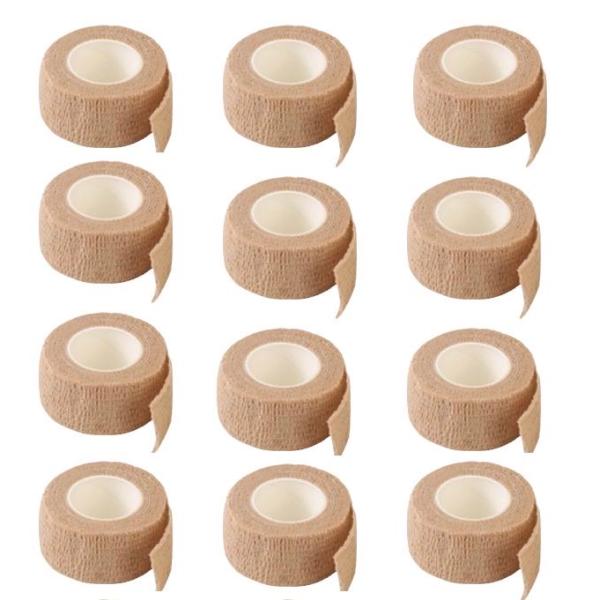 テープいらず伸縮包帯。子ども 高齢者一人で巻ける巻き、巻き直しも自在。伸縮性にすぐれているので、ぴったりフィットします。手で切ることができ、便利です。通気性にすぐれたコットン素材。足首・手首・ひじなどに。