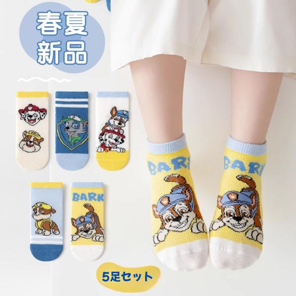 靴下 キッズ 5足セット 抗菌 防臭 綿素材 子供用 ソックス 女の子 男の子 キャラクター かわいい 快適 人気