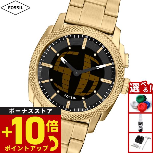 （ノベルティー付き）フォッシル FOSSIL 腕時計 アナデジ メンズ MACHINE BIG TIC 41mm ゴールドトーン FS6157