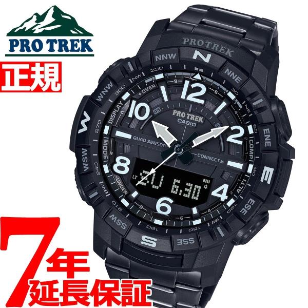 カシオ プロトレック 腕時計 メンズ PRT-B50YT-1JF アウトドアウォッチ・時計 プロトレック 国内正規品 PRT-B50YT-1JF 10気圧防水 モバイルリンク ブラック