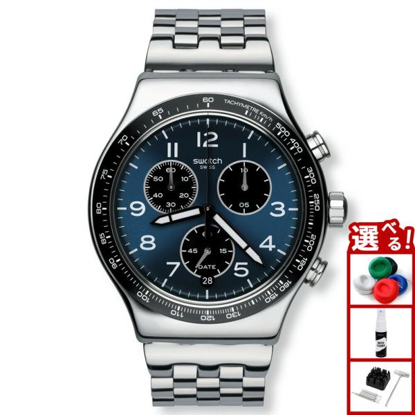 時計 Swatch BOXENGASSE Swatch Irony Boxengasse Meshme Steel Dark Blue Chrono Watch