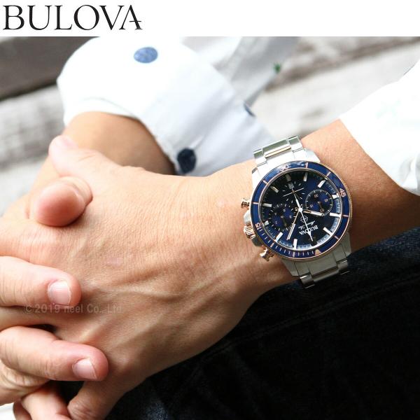 新品】BULOVA 腕時計 大人気のマリンスター 98B301 クロノグラフ-