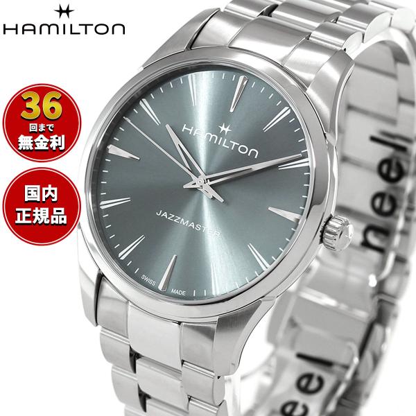 稼働 HAMILTON ジャズマスター クォーツ ネイビー メンズ腕時計 neel_h32461141