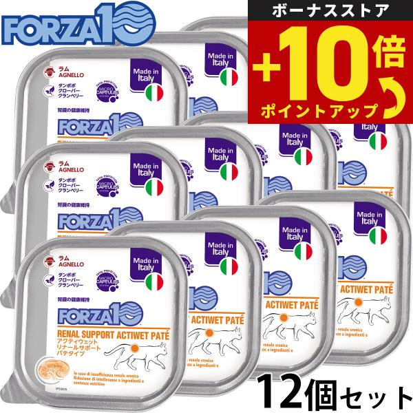 フォルツァ10 キャットフード アクティウェット リナール 腎臓の健康維持のための食事療法食 100g×12個 無添加